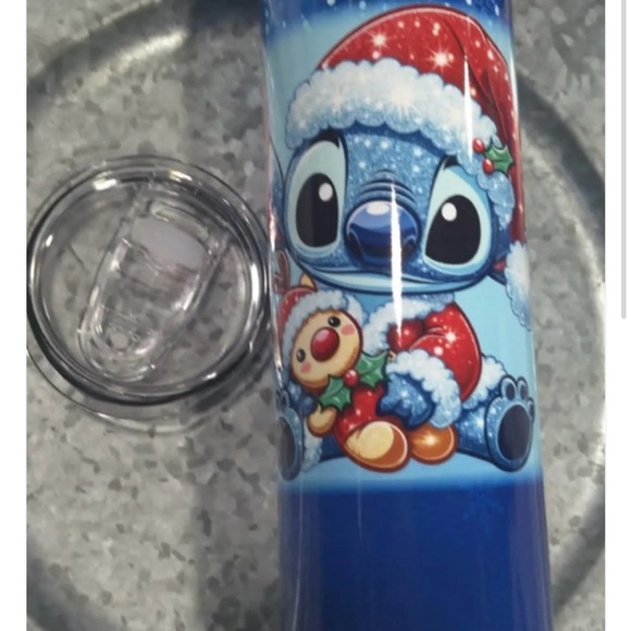 Blue Stitch Christmas Tumbler - Picture 1 of 1